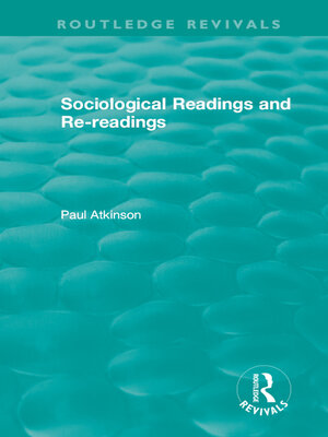 cover image of Sociological Readings and Re-readings (1996)